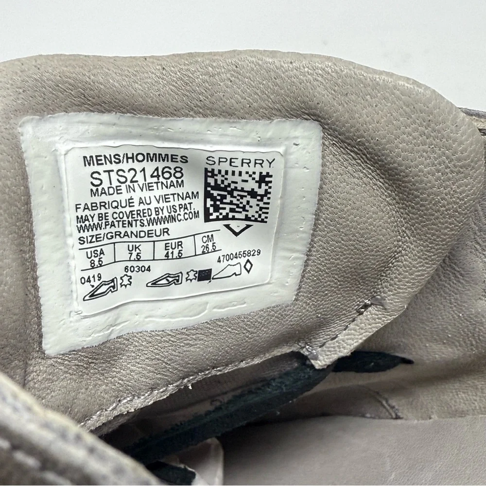 Sperry Gold Cup Victura 3 Eye Boat Shoes Mens 8.5 Gray Leather Casual Preppy
